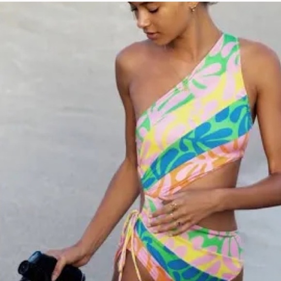 NWT SOLID AND STRIPED the Randall printed (mixed leaf print) size M - Picture 4 of 10